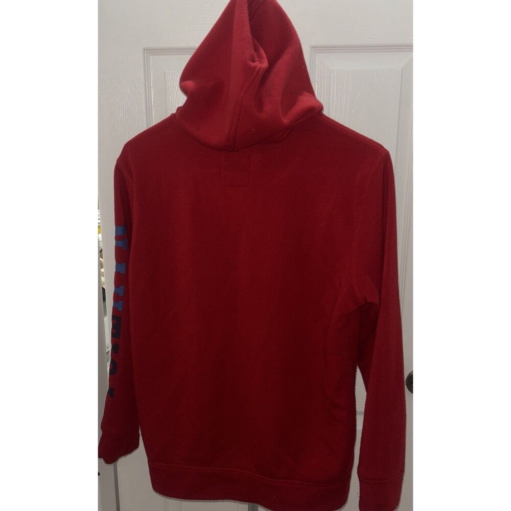 Nautica Size 14/16 Red Full Zip Hoodie Sweatshirt with Hoodie Logo On Front - Picture 6 of 8